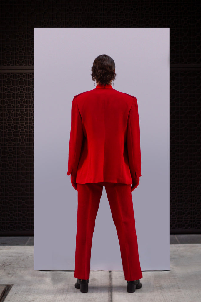 Flapless suit jacket, men's suit jacket, suit jacket, men's blazer, genderless blazer, genderless suit jacket, red suit jacket, men's blazer, men's red blazer, genderless red blazer