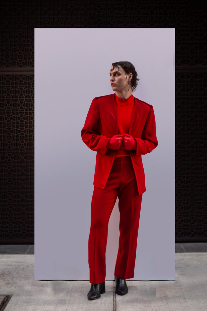 Flapless suit jacket, men's suit jacket, suit jacket, men's blazer, genderless blazer, genderless suit jacket, red suit jacket, men's blazer, men's red blazer, genderless red blazer