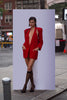 cut-out mini dress, cut-out tailored dress, cut-out blazer dress, cut-out red dress, cut-out blazer