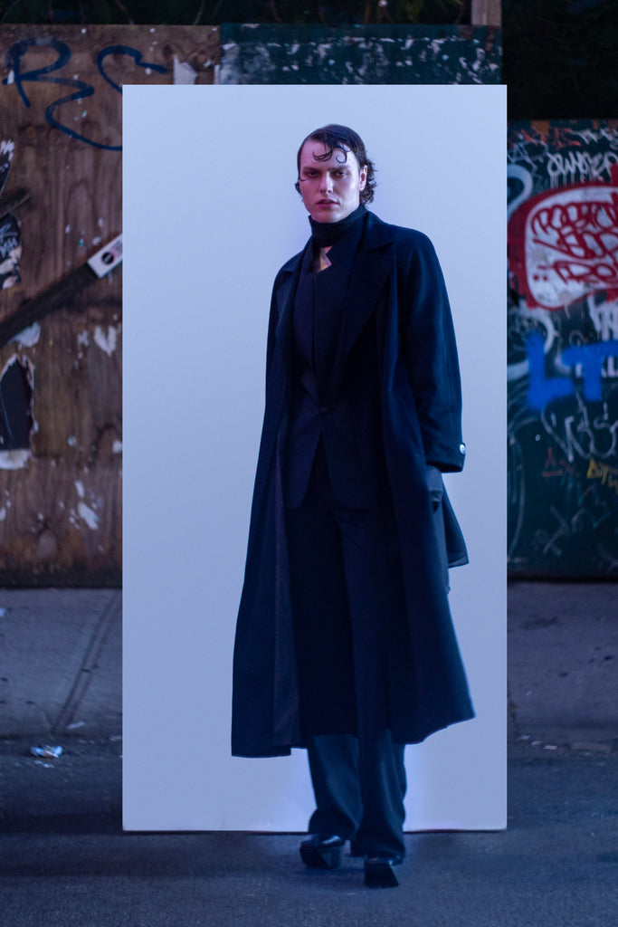 long trench coat, trench coat, men's trench coat, black long trench coat, genderless trench coat, unisex trench coat, midi length trench coat